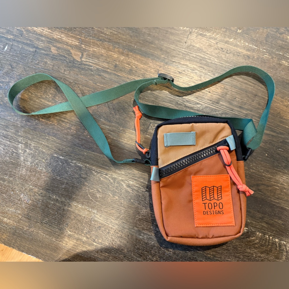 Topo Designs Belt Bag in Orange and Green